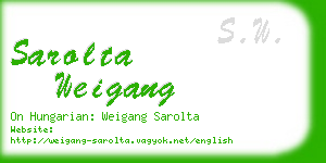 sarolta weigang business card